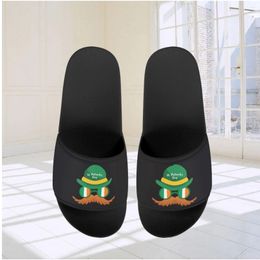 Slippers Irish Leprechaun Green Print Women's St. Patrick's Day Street Fashion Sandals Non-Slip Comfortable Beach