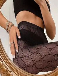 Luxurys Designer G Socks for Fashion Leg CC Tights with Mesh Silk Stockings Breathable Womens Sexy Underwear Black Letters Jacquar1253885