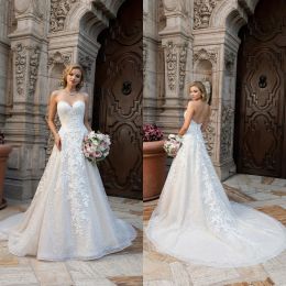 Kitty Chen 2024 Wedding Dresses Lace Appliqued Bridal Gowns Custom Made Sexy Sweetheart Modern A Line Wedding Dress