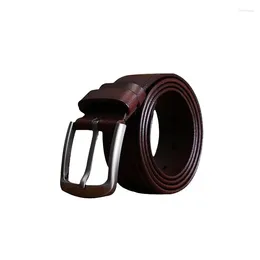 Belts 2024 High Quality 3 Colour Top Layer Cowhide Men Genuine Leather Belt Simple Casual Retro Youth Fashion Match Trendy