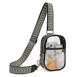 Shoulder Bags Clear Sling Bag Pack Stadium Approved Crossbody Handbag Purses For Women Heavy Duty Transparent Chest With Adjustable Strap
