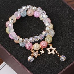 Korean Version of Sweet, Fresh, and Colourful Exploding Crystal Candy Stars, Fashionable Women's Bracelet, Multi-layer Jewellery