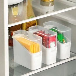 Storage Bottles Flip-top Cheese Slices Organiser Leak-proof Plastic Tea Bag Stackable With Lid Slice Holder For Kitchen