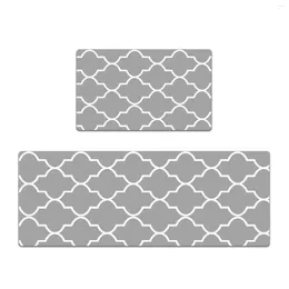 Carpets Style Home Kitchen Door PVC Mat Simple Pattern Nordic Waterproof Thickened Edging Decoration