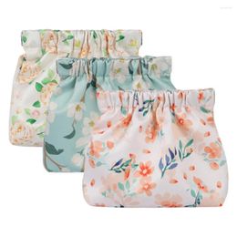 Storage Bags 3Pcs Cosmetic Waterproof Soft Scratch-resistant Easy To Clean Multi-purpose Elastic Printed Bag