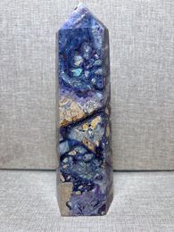 Decorative Figurines Natural Fluorite Root Tower Free Form Carving Reiki Healing Stone Home Decoration Exquisite Gift