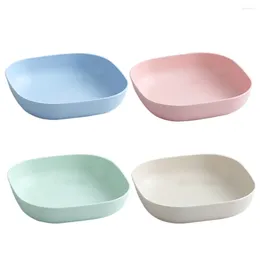 Dinnerware Sets Nonslip Dinner Plates Tray Kids Snack Containers Anti-scald Storage Bowls