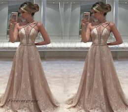 Sexy South Africa Sleeveless Evening Dress Cheap Chic Lace Long Backless Formal Wear Party Gown Custom Made Plus Size4157187