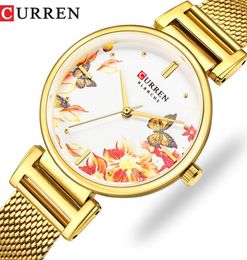 CURREN Stainless Steel Women Watch Fashion Top Brand Quartz Ladies Wristwatch bayan kol saati 9053 Clock Female Beautiful Gift9583174