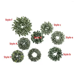 Decorative Flowers Fall Wreath Outdoor Holiday Ornaments Garland Decor Home Decoration Large Green Leaf For Porch Farmhouse Party Patio Wall