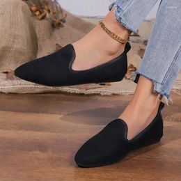 Casual Shoes 2024 Women's Classic Ballet Flats Slip On Pointed Toe Female Loafers Soft-soled Flat Breathable 35-43