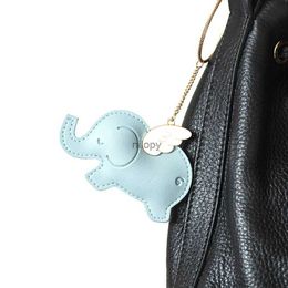 Keychains Lanyards New PU Leather Dinosaur Whale Unicorn Elephant Bear Keychain For Car KeyRing Women Key Holder Girls Charm Bag Couple Pendant