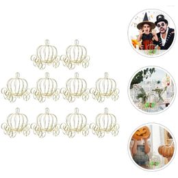 Plates 10 Pcs Creative Candy Carrier Box Pumpkin Cart Adornment Metal Wedding Party Gift