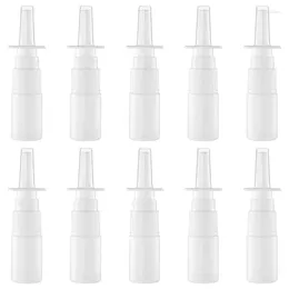 Storage Bottles 20pcs 10ml Nasal Spray Bottle Refillable Container Empty Sprayer Nose Dropper Press Head Atomizer Plastic