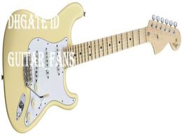 Custom Vintage White Cream Yngwie Malmsteen Scalloped maple fingerboard Big Head ST 6 string electric guitar guitarra Drop Shippin9636690