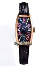 New Crazy Hours Color Dreams 8880 CH Black Dial Automatic Mens Watch Rose Gold Case Leather Strap High Quality Gents Watches Hello4776510