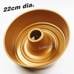 Baking Moulds Dia. 22cm Nonstick Golden Round Shape Hollow Aluminium Cake Mould Loaf Toast Mould DIY Bakery