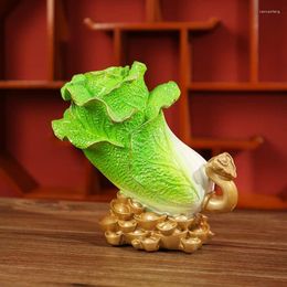 Decorative Figurines Vintage Style Ceramic Storage Tray With Cabbage Design For Store Cashier Desk Decoration