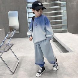 Clothing Sets Korean Style Spring Autumn Fashion Kids Clothes Boy 2pc Children's Set Long Sleeve Sweatshirt Pant Outfits For Teen Boys