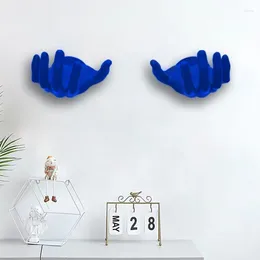 Decorative Plates 1 Pair Wall-mounted Simulation Hands Statue 3D Decorativer Resin Hand Sculpture Wall Hanging Creative Home Decor Organizer