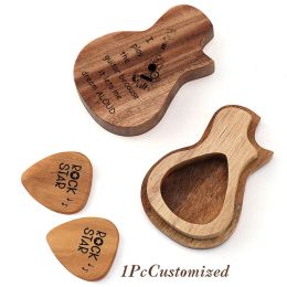 Cables Personalised Pick Box Laser Engraved Dropshipping Walnut Wooden Guitar Pick I Pick You HHT06 Gift For Him Lover Wife