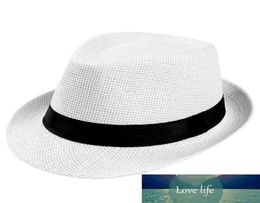 feitong Unisex Women Men Fashion Summer Casual Trendy Beach Sun Straw Panama Jazz Hat Cowboy Fedora hat Gangster Cap2426147
