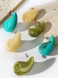 Stud Earrings Peri'sbox Trendy Multicolor Acrylic Large Teardrop For Women Stylish Statement Resin Waterdrop Wholesale