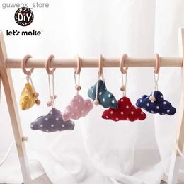 Mobiles# Lets Make Childrens Toys Mobile On The Bed Kids Toys For Toddlers Cotton Filling Bell 1PC Cloud Soft New Born Wooden Rattle Y240415Y240417XQJP