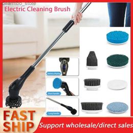 Cleaning Brushes Multifunctional Electric Cleanin Brush 8 in 1 Household Wireless Cleanin Brush For Bathroom Kitchen Windows Toilet Clean Brush L49
