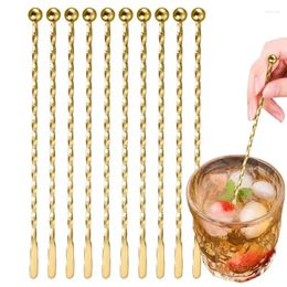 Forks Cocktail Picks For Drinks Knot Skewers Reusable Appetiser With Rectangular Paddles Mixing Drink Fruit