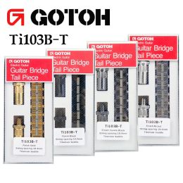 Cables Gotoh Ti103BT Titanium Saddles TuneOMatic Style Guitar Bridge Tunematic