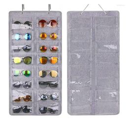 Storage Bags Glasses Hanging Bag Wall-mounted Foldable Sunglasses Dust-Proof Wall Pocket Eyeglasses Display Case