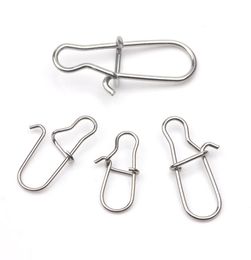 Rompin 100pcs 0005 fishing nice hooked snap Pin 304 Stainless Steel Fishing Barrel Swivel Lure Connector Accessories Pesca1687452