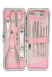 24pcs Manicure Set Pedicure Scissor Cuticle Knife Ear Pick Nail Clipper Kit Stainless Steel Nail Care Tool manicure set6337965