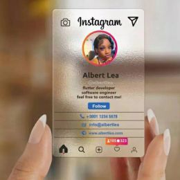 Pads Customized Instagram Plastic Business Cards Frosted Transparent Business Cards Printed with Design Service Free Design