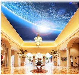 Wallpapers Custom Po Wallpaper 3D Stereoscopic Sky Ceiling Murals For Living Room Non Woven