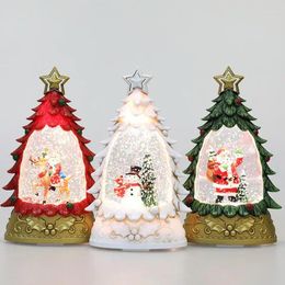 Party Decoration Sequins Water Feature Lights Water-filled Christmas Tree Wind Light Ornaments Decorative Can