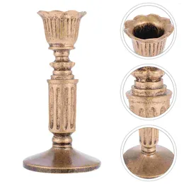 Candle Holders Holder Pillar Candlestick Stand Vintage Taper Candelabra Gold Decor Candlelight Led Tealight Classical Wedding Retro