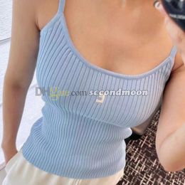 Women Sling Top Elastic Fabric Sport Tops Summer Quick Drying Vest Luxury Yoga T Shirt