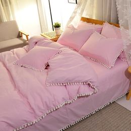 Bedding Sets Cotton Solid Color Set Duvet Cover Sheet Pillow Case Four-Piece B19