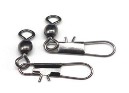 200pcslot Fishing Swivels Crane Swivel with Interlock Snap Stainless bass Carp Fishing tackle Freshwater FlyFishing Lure Connecto8844362