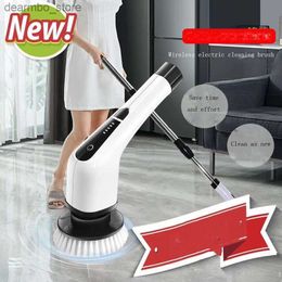 Cleaning Brushes Electric Cleanin Brush 7-In-1 Wireless Lon Handle Retractable Electric Brush Bathroom Toilet Floor Electric Mop L49