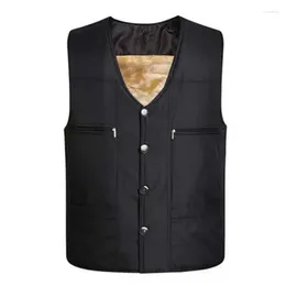 Men's Vests 2024 Black Fleece Vest Winter Sleeveless Outerwear Warm Liner Plus Size 2Xl 3Xl 4Xl Soft Brand