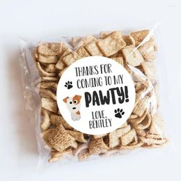 Gift Wrap 50PCS Dog Birthday PAWty Stickers Puppy Theme Party Favours First Thank You Sticke