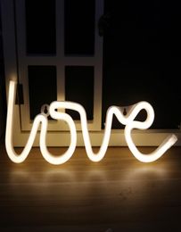 Power Supplies Neon Night Light Love Shaped LED Lamp for Baby Bedroom Decoration Wedding Party Decor4487151