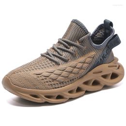 Casual Shoes Men's Mesh Sports Lace-up Large Size Vulcanized Light Walking And Running