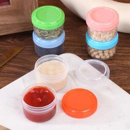 Storage Bottles Condiment Containers With Lid Leak Proof Dipping Cups Reusable PP Boxes For Sauces Salad Lunch Picnic Travel Kitchen