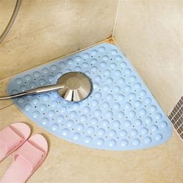 Bath Mats 1Pcs PVC Mat Non-slip Tub Shower Bathtub For Home Bathroom Accessories 54 X 54cm Foot Fan-shaped Floor