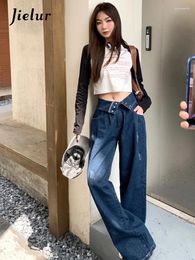 Women's Jeans Spring Summer Ripped Bleached Cuffed Casual Pant High Waist Loose Slim Fashion Female Streetwear Wide Leg Pants