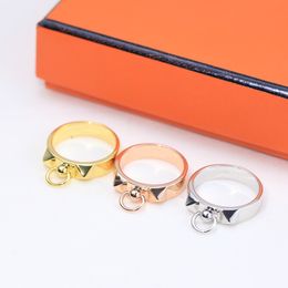 Luxury Jewellery New Versatile Simple Plating 18K White Gold Kitten Ear Women's Ring